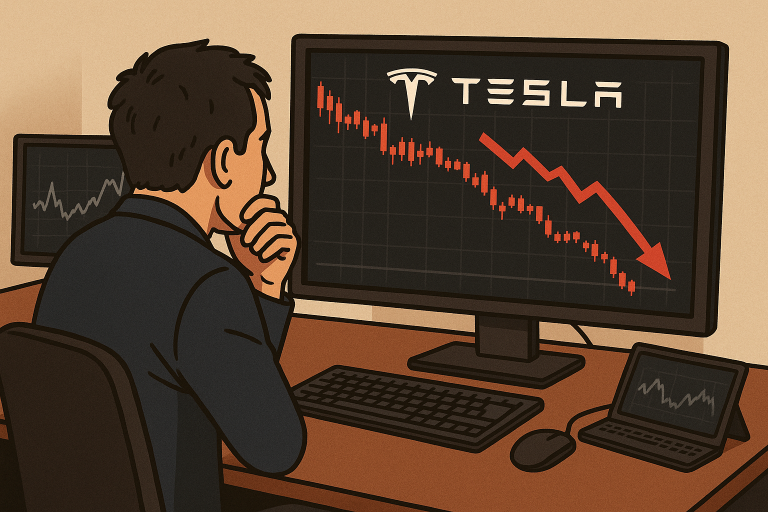 Tesla stock slips 2%: is this start of a broader TSLA sell-off?